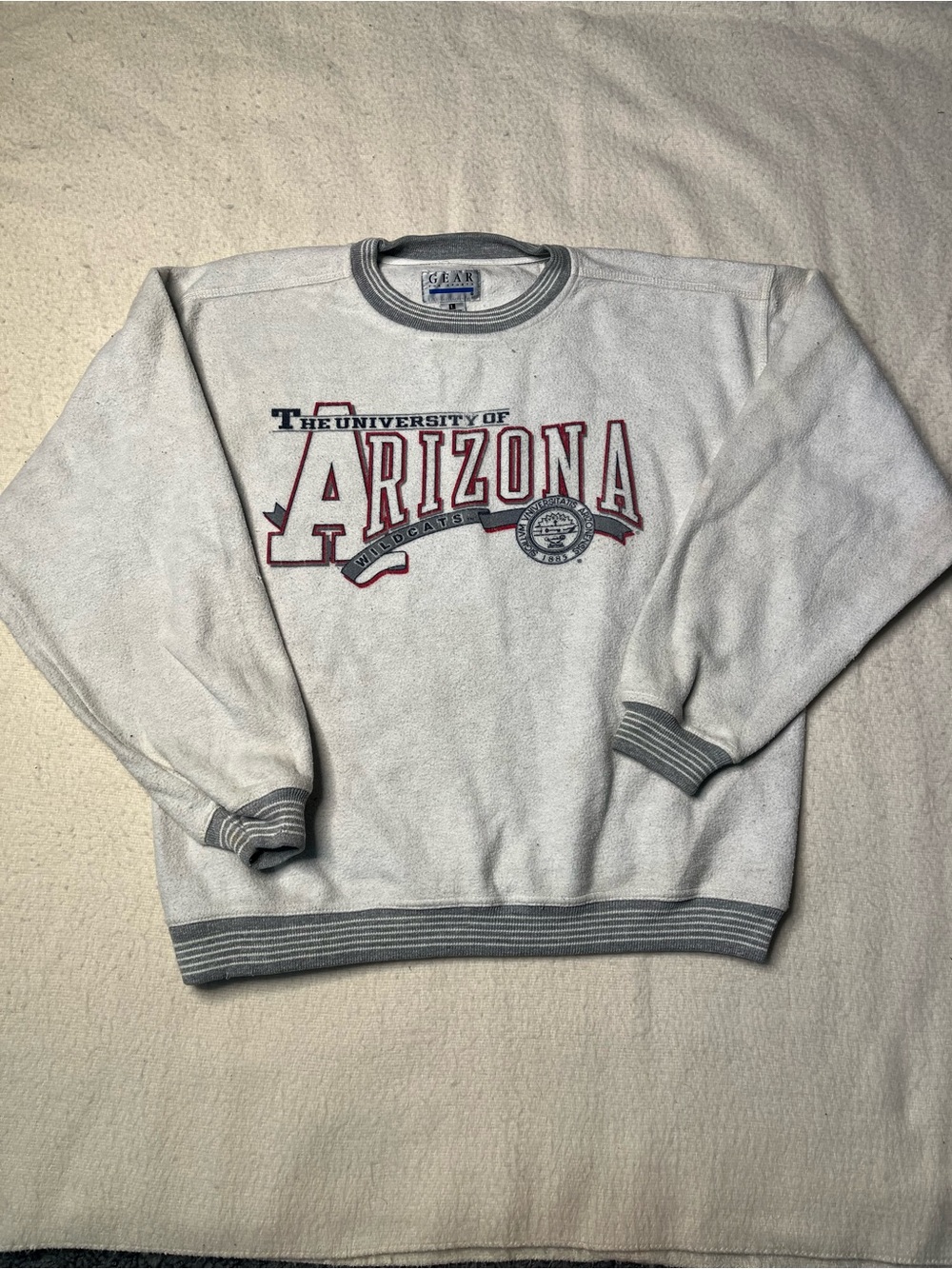 Vintage 90s Gear For Sports NCAA Arizona Wildcats Crewneck Sweatshirt Mens L Vtg